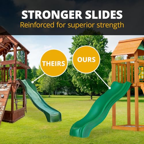 Gorilla Outing Wood Swing Set with Canopy & Trapeze