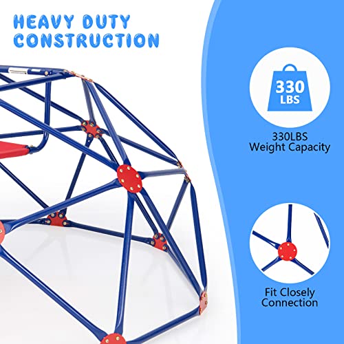 OLAKIDS 8FT Climbing Dome with Slide & Jungle Gym