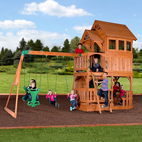 Liberty II Cedar Wood Playset Swing Set