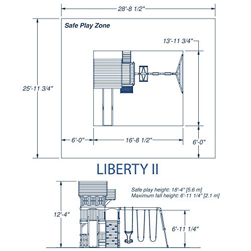 Liberty II Cedar Wood Playset Swing Set