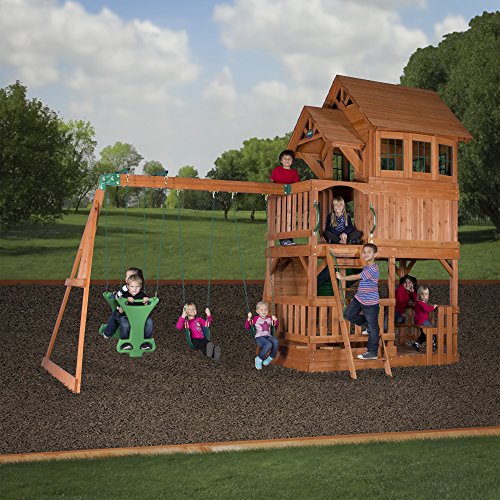 Liberty II Cedar Wood Playset Swing Set