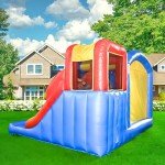 Commercial PVC Inflatable Bounce House w/LED Light for Kids Halloween Xmas Play