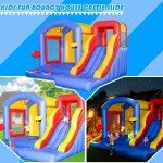 Commercial PVC Inflatable Bounce House w/LED Light for Kids Halloween Xmas Play