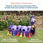 ECR4Kids Peek-A-Boo Caterpillar Tunnel, Purple Structure
