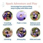ECR4Kids Peek-A-Boo Caterpillar Tunnel, Purple Structure