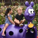 ECR4Kids Peek-A-Boo Caterpillar Tunnel, Purple Structure