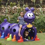ECR4Kids Peek-A-Boo Caterpillar Tunnel, Purple Structure