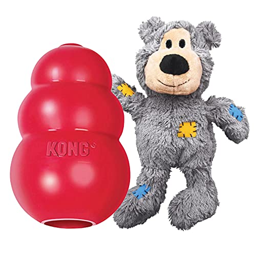KONG Dog Chew Toy with Stuffed Rope - Medium