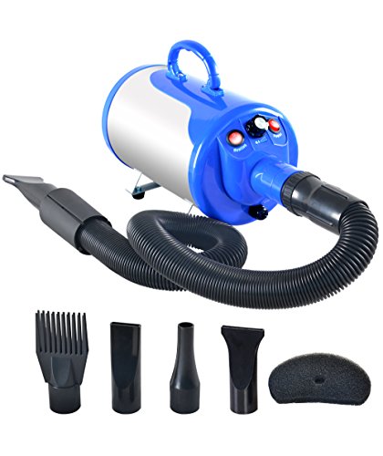 Blue Pet Hair Dryer with Heater by SHELANDY