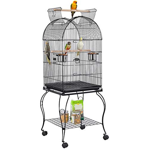 Open Top Bird Cage for Medium Birds