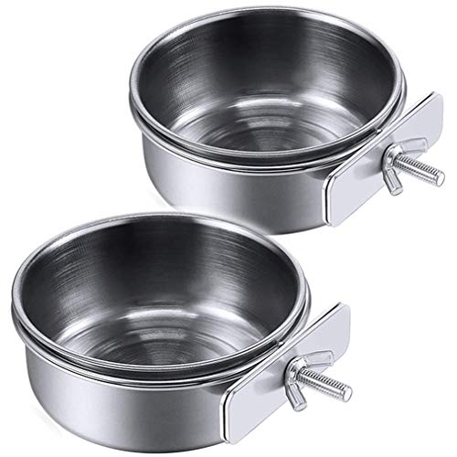 Stainless Steel Parrot Feeding Cups (Pack of 2)