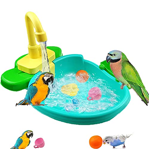 Petlex Bird Bath for Cage, Bird Bath Fountains Indoor, Parrot Automatic Bathing Box Bird Bath Shower Accessories Bird Toys for Parakeets, Budgie, Cockatiel, Conure and Small Birds