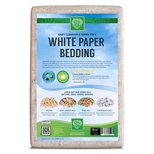 Small Pet Select Unbleached White Paper Bedding, 178L