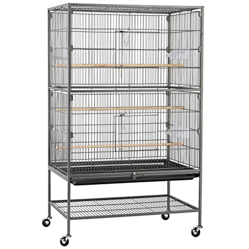Large Wrought Iron Parrot Cage with Stand
