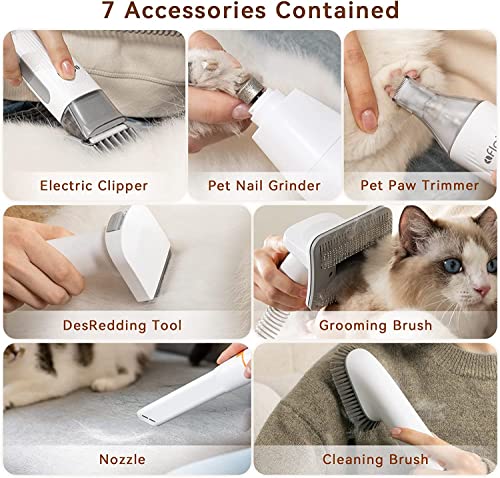 Afloia Pet Grooming Kit: Vacuum, Clippers, Trimmer