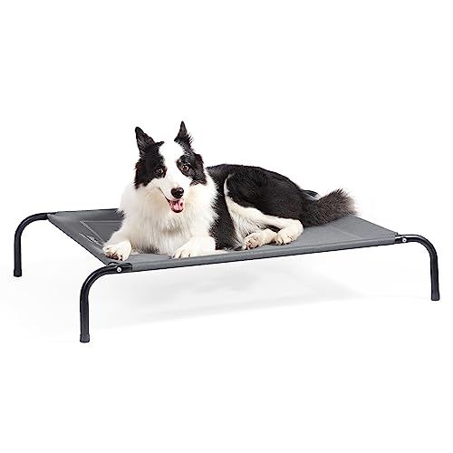 Elevated Cooling Outdoor Dog Bed - Portable Grey 49