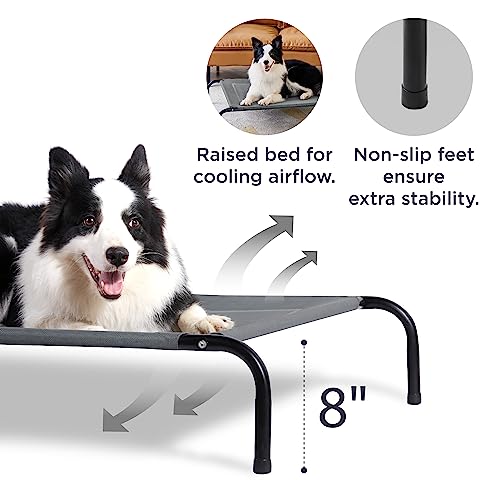 Elevated Cooling Outdoor Dog Bed - Portable Grey 49
