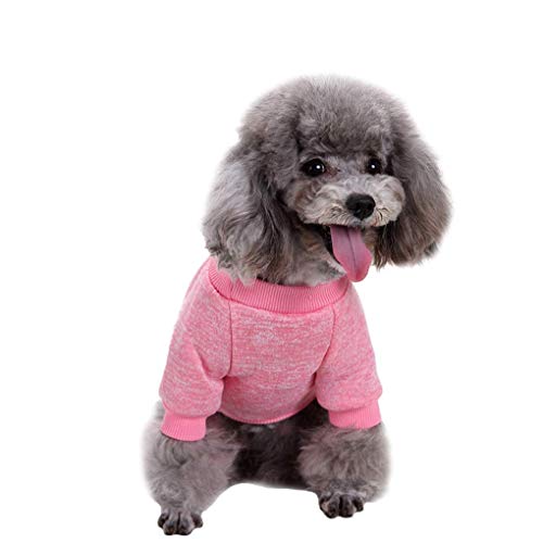 Soft and Warm Winter Dog Sweater (Pink, S)