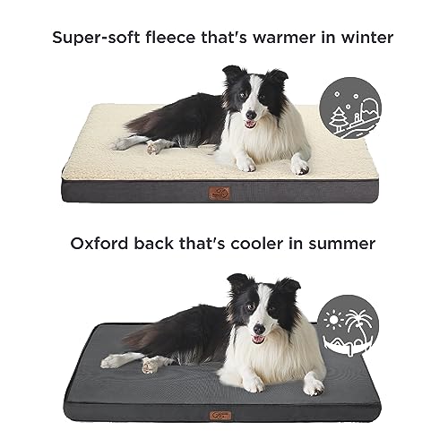 Orthopedic Dog Bed for Large Dogs - Removable Washable Cover