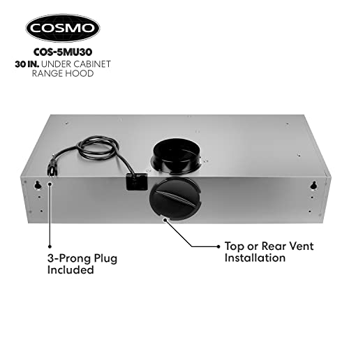 COSMO Slim Range Hood with LED Lights