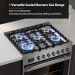 Empava 30" Gas Range with 5 Burners & Oven