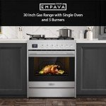 Empava 30" Gas Range with 5 Burners & Oven