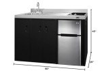 54-Inch All-In-One Kitchenette with Sink and Refrigerator