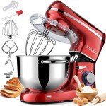 6.5 Qt 660W Tilt-Head Stand Mixer - Red