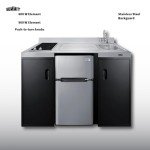 Compact Kitchenette with 2-Burner Cooktop and Sink