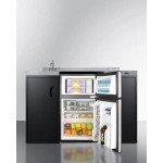 Compact Kitchenette with 2-Burner Cooktop and Sink