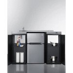 Compact Kitchenette with 2-Burner Cooktop and Sink