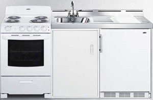 Summit 72" All-in-One Kitchenette with Range & Sink