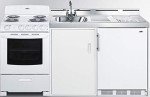 Summit 72" All-in-One Kitchenette with Range & Sink