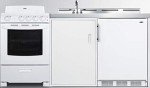 Summit 72" All-in-One Kitchenette with Range & Sink