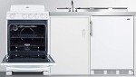 Summit 72" All-in-One Kitchenette with Range & Sink