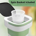 Compact 16L Mini Washing Machine with Spin Basket
