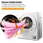 COSTWAY Portable Electric Laundry Dryer - 110V White