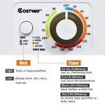 COSTWAY Portable Electric Laundry Dryer - 110V White