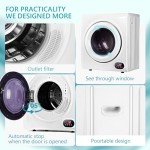 Euhomy 3.5 cu ft Portable Laundry Dryer, White