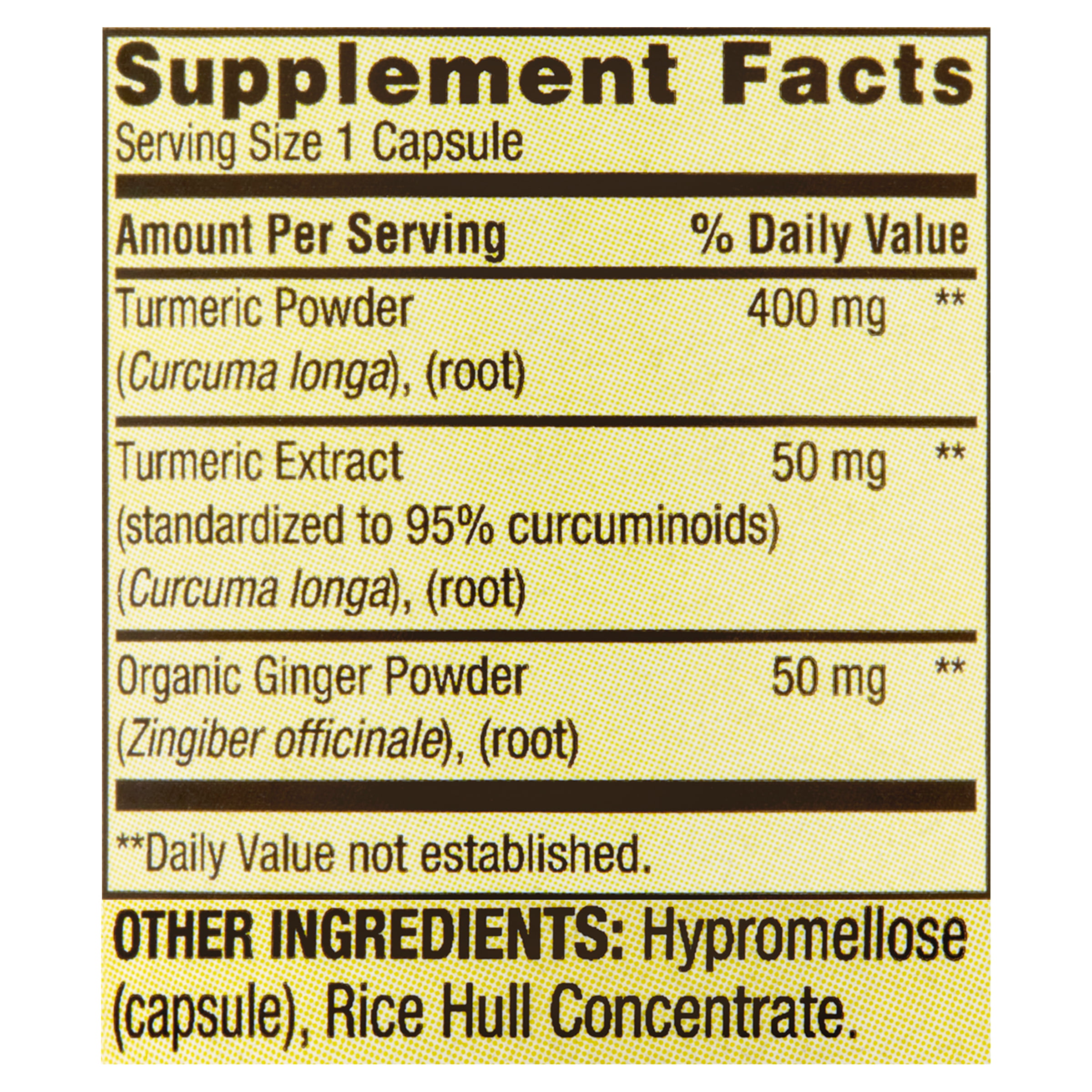 Turmeric Curcumin 500mg Veg Capsules - 90ct