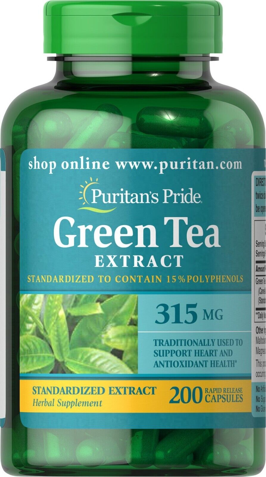 Puritan's Pride Green Tea Standardized Extract 315 mg