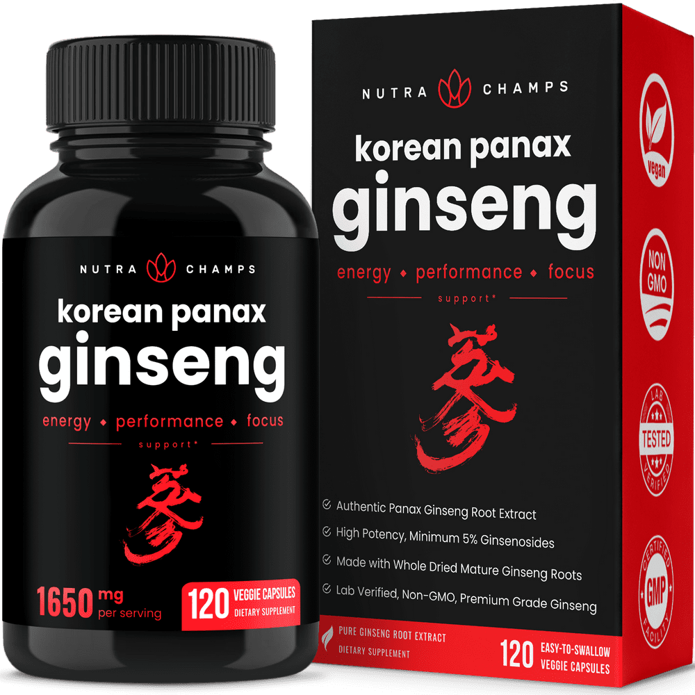 120 Vegan Capsules of NutraChamps Red Ginseng