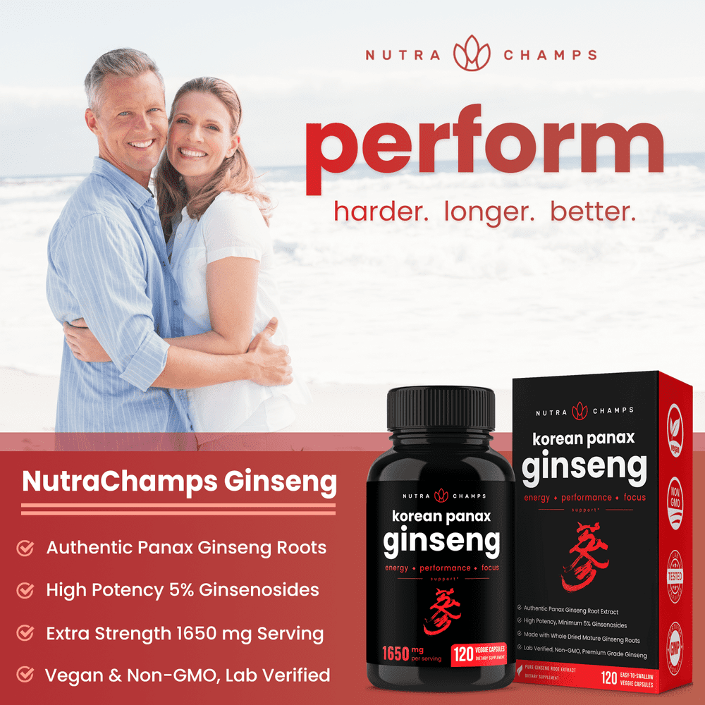 120 Vegan Capsules of NutraChamps Red Ginseng