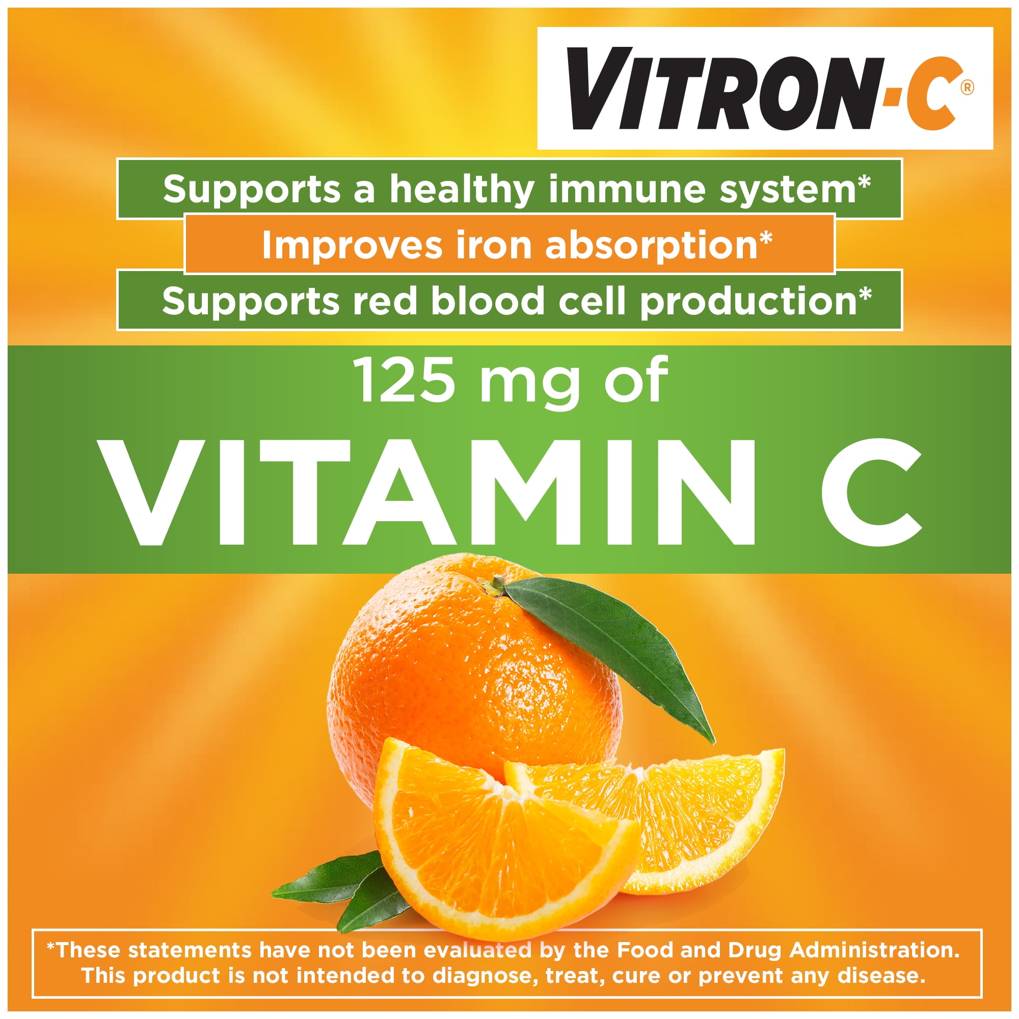 High-Potency Vitron-C Iron Supplement, 60 Count