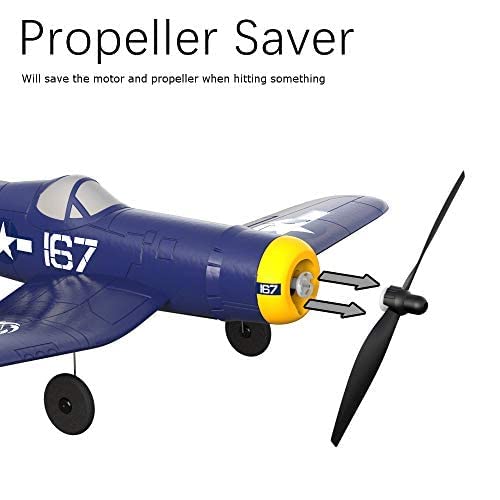 Top Race Old School Remote Control Airplane – F4U Corsair Fighter Plane with Range Over 300 ft. – Battery Powered 4 Channel RC Plane for Acrobatics and Stunt Flying