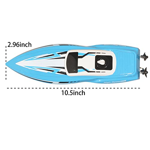 Blue RC Speedboat - 12+ mph, 2.4 GHz