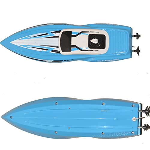 Blue RC Speedboat - 12+ mph, 2.4 GHz