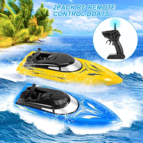 3-Pack High-Speed RC Boats with Rechargeable Batteries