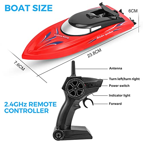 3-Pack High-Speed RC Boats with Rechargeable Batteries