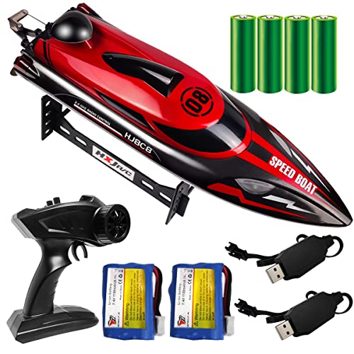 Red High Speed RC Boat for Pools and Lakes